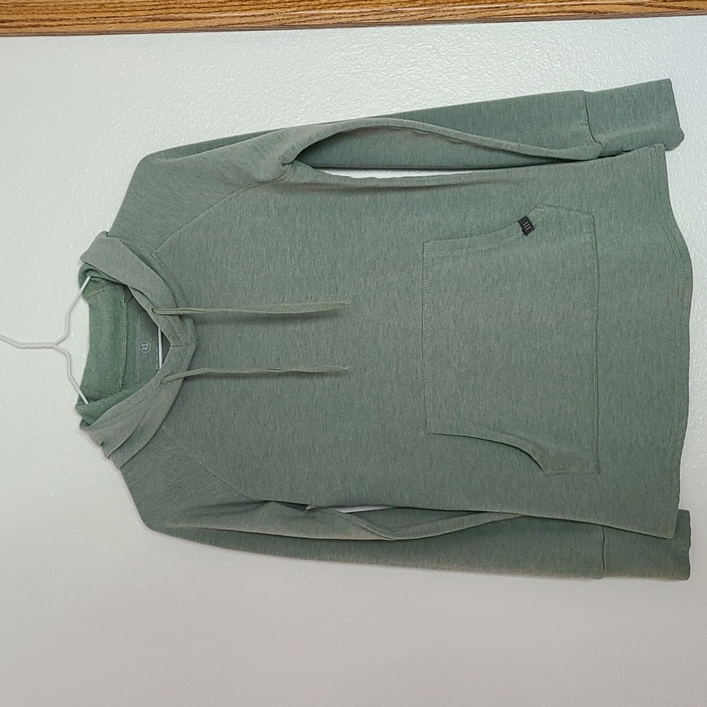 xs green hoodie barely worn!!